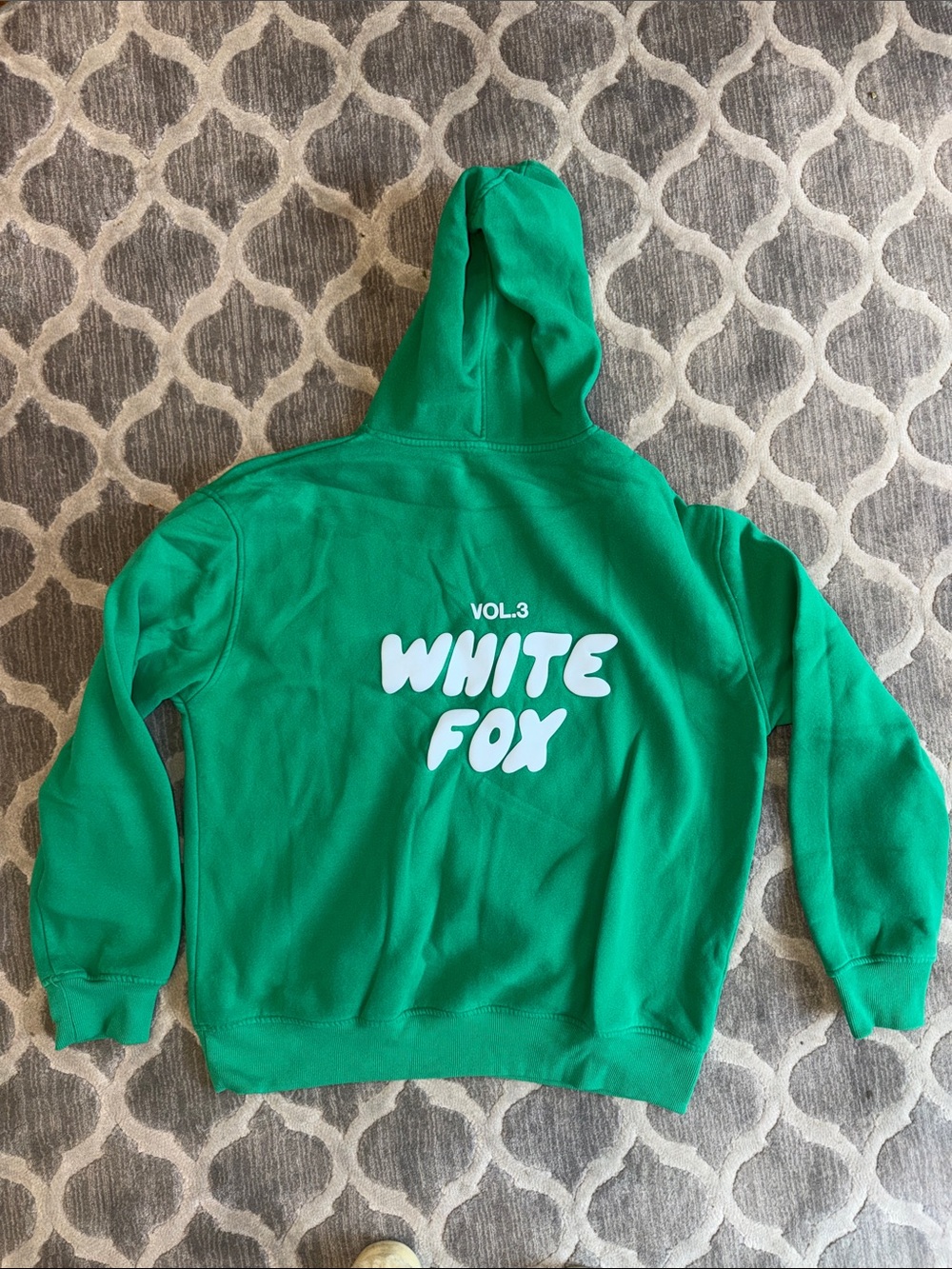 White Fox Boutique Green 'VOL.3 WHITE FOX' Hooded Sweatshirt